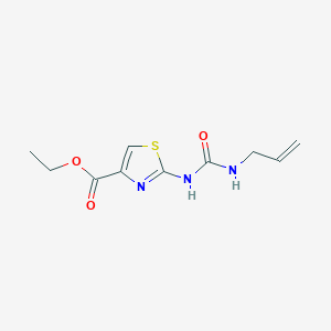 molecular formula C10H13N3O3S B2583063 Ethyl 2-(3-allylureido)thiazole-4-carboxylate CAS No. 1203357-31-6