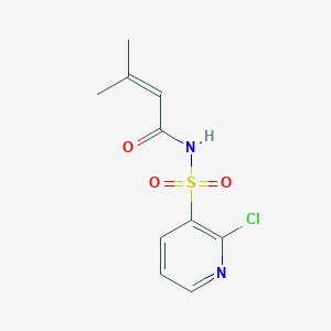 molecular formula C10H11ClN2O3S B2583072 N-[(2-chloropyridin-3-yl)sulfonyl]-3-methylbut-2-enamide CAS No. 1375962-93-8