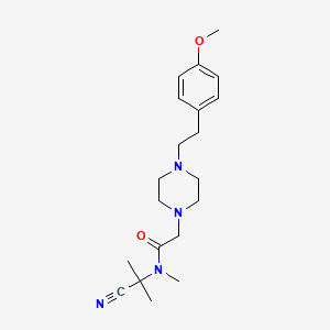 molecular formula C20H30N4O2 B2583077 N-(1-cyano-1-methylethyl)-2-{4-[2-(4-methoxyphenyl)ethyl]piperazin-1-yl}-N-methylacetamide CAS No. 1252463-52-7