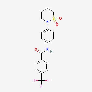 N-[4-(1,1-dioxothiazinan-2-yl)phenyl]-4-(trifluoromethyl)benzamide