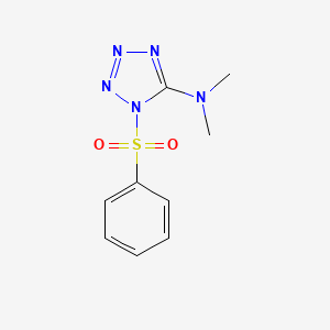 molecular formula C9H11N5O2S B2583092 N,N-dimethyl-1-(phenylsulfonyl)-1H-1,2,3,4-tetraazol-5-amine CAS No. 338417-41-7