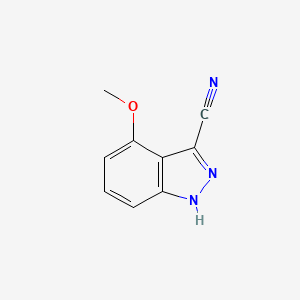 molecular formula C9H7N3O B2583099 4-Methoxy-1H-indazole-3-carbonitrile CAS No. 1264481-61-9