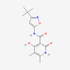 molecular formula C15H19N3O4 B2583102 N-(3-(tert-butyl)isoxazol-5-yl)-2,4-dihydroxy-5,6-dimethylnicotinamide CAS No. 1798516-09-2