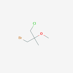 molecular formula C5H10BrClO B2583105 1-Bromo-3-chloro-2-methoxy-2-methylpropane CAS No. 1594732-38-3