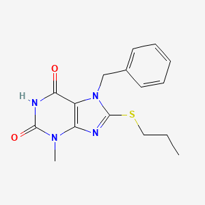7-Benzyl-3-methyl-8-propylsulfanyl-3,7-dihydro-purine-2,6-dione