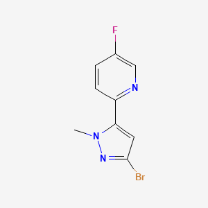 2-(5-Bromo-2-methylpyrazol-3-yl)-5-fluoropyridine