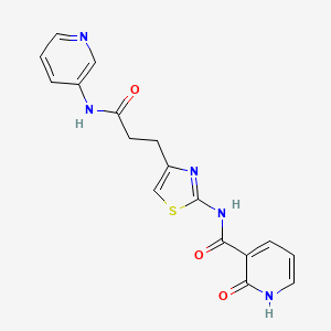 2-oxo-N-(4-(3-oxo-3-(pyridin-3-ylamino)propyl)thiazol-2-yl)-1,2-dihydropyridine-3-carboxamide