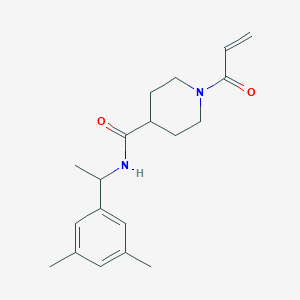 N-[1-(3,5-Dimethylphenyl)ethyl]-1-prop-2-enoylpiperidine-4-carboxamide