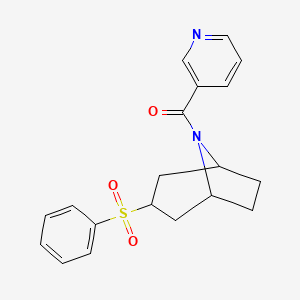 ((1R,5S)-3-(phenylsulfonyl)-8-azabicyclo[3.2.1]octan-8-yl)(pyridin-3-yl)methanone
