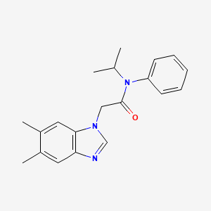 2-(5,6-dimethyl-1H-benzimidazol-1-yl)-N-phenyl-N-(propan-2-yl)acetamide