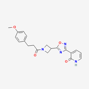 3-(5-(1-(3-(4-methoxyphenyl)propanoyl)azetidin-3-yl)-1,2,4-oxadiazol-3-yl)pyridin-2(1H)-one