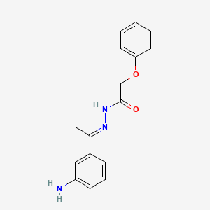 N-[(E)-1-(3-aminophenyl)ethylideneamino]-2-phenoxyacetamide