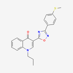 3-{3-[4-(methylsulfanyl)phenyl]-1,2,4-oxadiazol-5-yl}-1-propylquinolin-4(1H)-one