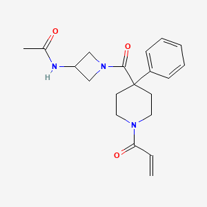 N-[1-(4-Phenyl-1-prop-2-enoylpiperidine-4-carbonyl)azetidin-3-yl]acetamide