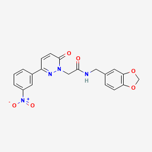 N-(1,3-benzodioxol-5-ylmethyl)-2-[3-(3-nitrophenyl)-6-oxopyridazin-1-yl]acetamide