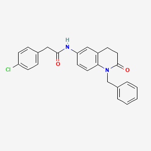 molecular formula C24H21ClN2O2 B2583216 N-(1-benzyl-2-oxo-1,2,3,4-tetrahydroquinolin-6-yl)-2-(4-chlorophenyl)acetamide CAS No. 946269-58-5