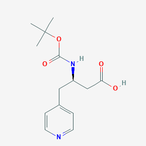 molecular formula C14H20N2O4 B2583217 (R)-3-((tert-butoxycarbonyl)amino)-4-(pyridin-4-yl)butanoic acid CAS No. 269396-68-1