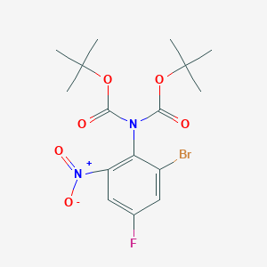 Imidodicarbonic acid, (2-bromo-4-fluoro-6-nitrophenyl)-, bis(1,1-dimethylethyl) ester