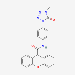 molecular formula C22H17N5O3 B2583228 N-(4-(4-methyl-5-oxo-4,5-dihydro-1H-tetrazol-1-yl)phenyl)-9H-xanthene-9-carboxamide CAS No. 1396880-37-7