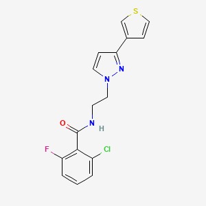 2-chloro-6-fluoro-N-(2-(3-(thiophen-3-yl)-1H-pyrazol-1-yl)ethyl)benzamide