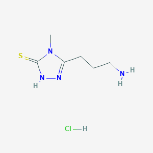 5-(3-aminopropyl)-4-methyl-4H-1,2,4-triazole-3-thiol hydrochloride