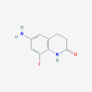 molecular formula C9H9FN2O B2583292 6-Amino-8-fluoro-3,4-dihydroquinolin-2(1H)-one CAS No. 113225-70-0