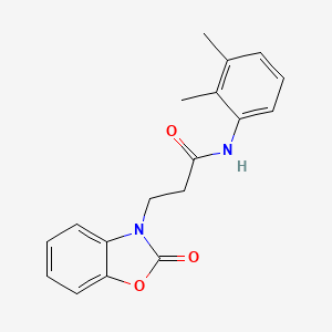 molecular formula C18H18N2O3 B2583298 N-(2,3-dimethylphenyl)-3-(2-oxo-1,3-benzoxazol-3-yl)propanamide CAS No. 851989-33-8