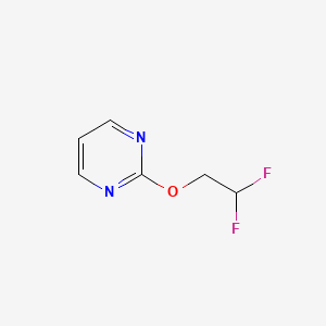 molecular formula C6H6F2N2O B2583316 2-(2,2-Difluoroethoxy)pyrimidine CAS No. 2198149-26-5