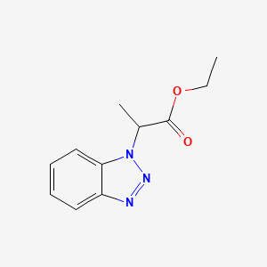 molecular formula C11H13N3O2 B2583363 Ethyl 2-(1H-1,2,3-benzotriazol-1-yl)propanoate CAS No. 75584-60-0