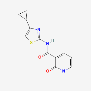 molecular formula C13H13N3O2S B2583400 N-(4-cyclopropyl-1,3-thiazol-2-yl)-1-methyl-2-oxo-1,2-dihydropyridine-3-carboxamide CAS No. 2309556-21-4