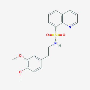 molecular formula C19H20N2O4S B2583416 N-[2-(3,4-dimethoxyphenyl)ethyl]quinoline-8-sulfonamide CAS No. 321720-14-3