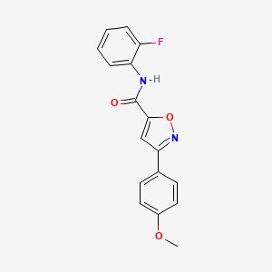 molecular formula C17H13FN2O3 B2583417 N-(2-fluorophenyl)-3-(4-methoxyphenyl)-1,2-oxazole-5-carboxamide CAS No. 320422-13-7