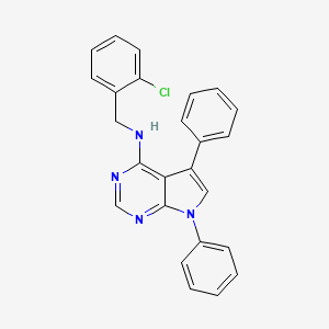 molecular formula C25H19ClN4 B2583423 N-(2-chlorobenzyl)-5,7-diphenyl-7H-pyrrolo[2,3-d]pyrimidin-4-amine CAS No. 477226-13-4