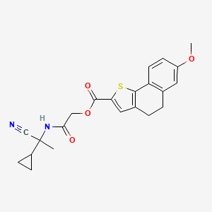 molecular formula C22H22N2O4S B2583429 [2-[(1-Cyano-1-cyclopropylethyl)amino]-2-oxoethyl] 7-methoxy-4,5-dihydrobenzo[g][1]benzothiole-2-carboxylate CAS No. 877040-98-7