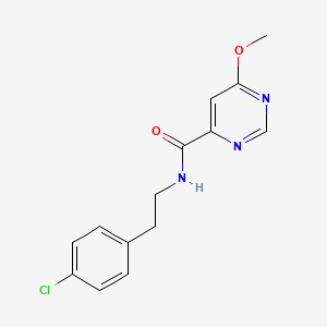 molecular formula C14H14ClN3O2 B2583431 N-[2-(4-chlorophenyl)ethyl]-6-methoxypyrimidine-4-carboxamide CAS No. 2034579-30-9