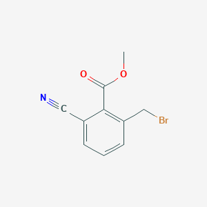 molecular formula C10H8BrNO2 B2583433 Methyl 2-(bromomethyl)-6-cyanobenzoate CAS No. 1022980-69-3