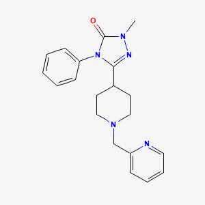 molecular formula C20H23N5O B2583470 1-methyl-4-phenyl-3-(1-(pyridin-2-ylmethyl)piperidin-4-yl)-1H-1,2,4-triazol-5(4H)-one CAS No. 1396707-31-5