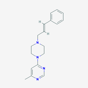molecular formula C18H22N4 B2583482 4-methyl-6-{4-[(2E)-3-phenylprop-2-en-1-yl]piperazin-1-yl}pyrimidine CAS No. 2415641-93-7