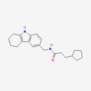molecular formula C21H28N2O B2583497 3-cyclopentyl-N-((2,3,4,9-tetrahydro-1H-carbazol-6-yl)methyl)propanamide CAS No. 852138-05-7