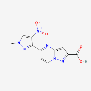 5-(1-methyl-4-nitro-1H-pyrazol-3-yl)pyrazolo[1,5-a]pyrimidine-2-carboxylic acid