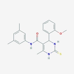 N-(3,5-dimethylphenyl)-4-(2-methoxyphenyl)-6-methyl-2-sulfanylidene-3,4-dihydro-1H-pyrimidine-5-carboxamide