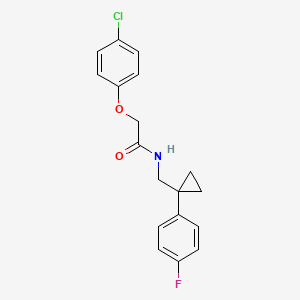 2-(4-chlorophenoxy)-N-((1-(4-fluorophenyl)cyclopropyl)methyl)acetamide