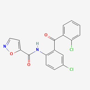 molecular formula C17H10Cl2N2O3 B2583522 N-[4-chloro-2-(2-chlorobenzoyl)phenyl]-1,2-oxazole-5-carboxamide CAS No. 941993-69-7