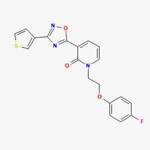 1-(2-(4-fluorophenoxy)ethyl)-3-(3-(thiophen-3-yl)-1,2,4-oxadiazol-5-yl)pyridin-2(1H)-one