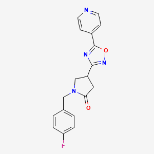 1-(4-Fluorobenzyl)-4-(5-pyridin-4-yl-1,2,4-oxadiazol-3-yl)pyrrolidin-2-one