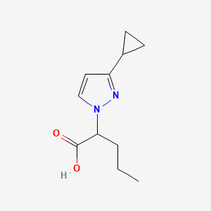2-(3-Cyclopropylpyrazol-1-yl)pentanoic acid