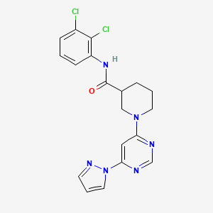 1-(6-(1H-pyrazol-1-yl)pyrimidin-4-yl)-N-(2,3-dichlorophenyl)piperidine-3-carboxamide