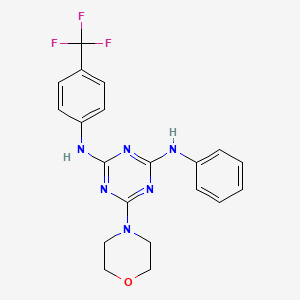 6-morpholino-N2-phenyl-N4-(4-(trifluoromethyl)phenyl)-1,3,5-triazine-2,4-diamine