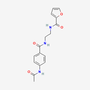 molecular formula C16H17N3O4 B2583571 N-(2-(4-acetamidobenzamido)ethyl)furan-2-carboxamide CAS No. 1021136-99-1