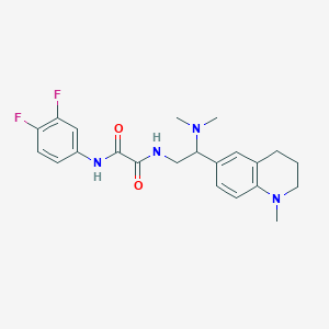 molecular formula C22H26F2N4O2 B2583582 N'-(3,4-difluorophenyl)-N-[2-(dimethylamino)-2-(1-methyl-1,2,3,4-tetrahydroquinolin-6-yl)ethyl]ethanediamide CAS No. 922011-99-2